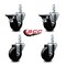 Service Caster 3.5'' Phenolic Wheel Swivel 7/8'' Square Stem Caster Set 2 Brakes, 4PK SCC-SQ20S3514-PHS-PLB-78-2-S-2 - alternate 5